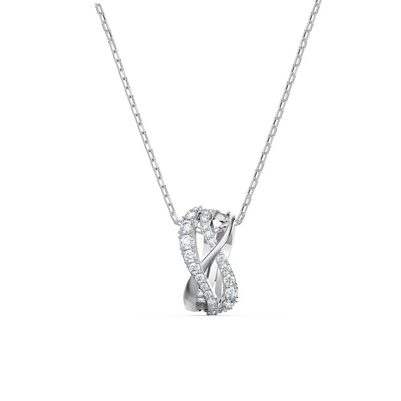 Gioielli da donna Gioielli in oro e argento Gioielli in metallo galvanizzato Gioielli a spirale Croce Elementi Cristallo Elegante Clavicola sfalsata Collana Donna_voghion.com