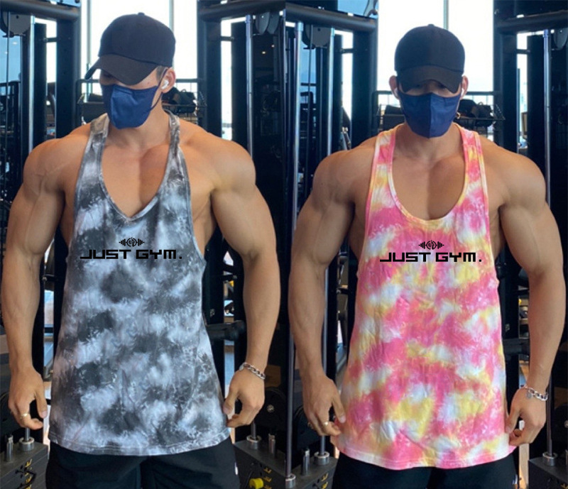 Gilet fitness per uomo canotta estiva senza maniche sciolto sottile ad asciugatura rapida traspirante t-shirt da uomo di grandi muscoli_voghion.com