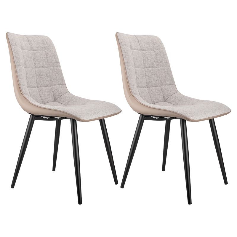 2er Set Esszimmerstühle Mit Leinenstoff, Metallgestell_voghion.com