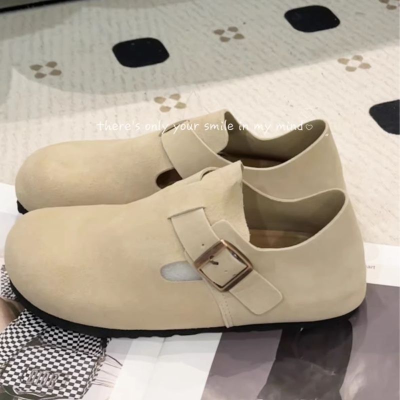 BK Unisex Full Coverage 2025 Spring Autumn New Genuine Leather Cork Thick Sole Hidden Heel Single Shoes_voghion.com