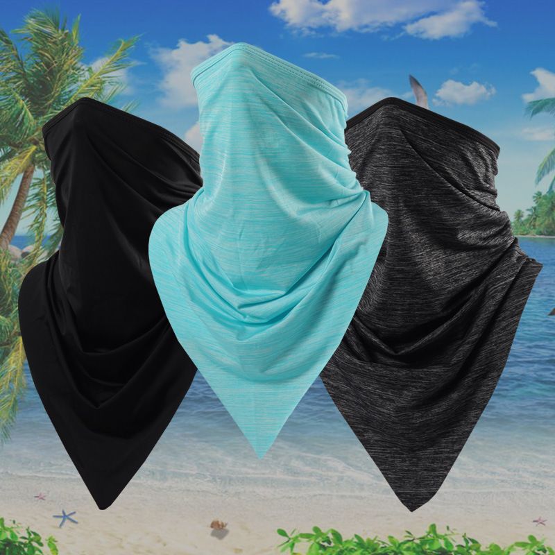 Maschera per attrezzatura da ciclismo estiva, mezza protezione solare, casco da pesca, protezione per viso e collo, sciarpa triangolare per uomo e donna_voghion.com