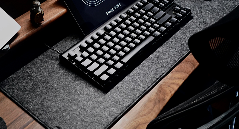Gwang Felt Cork Black Gray Extra Large Mouse Pad_voghion.com