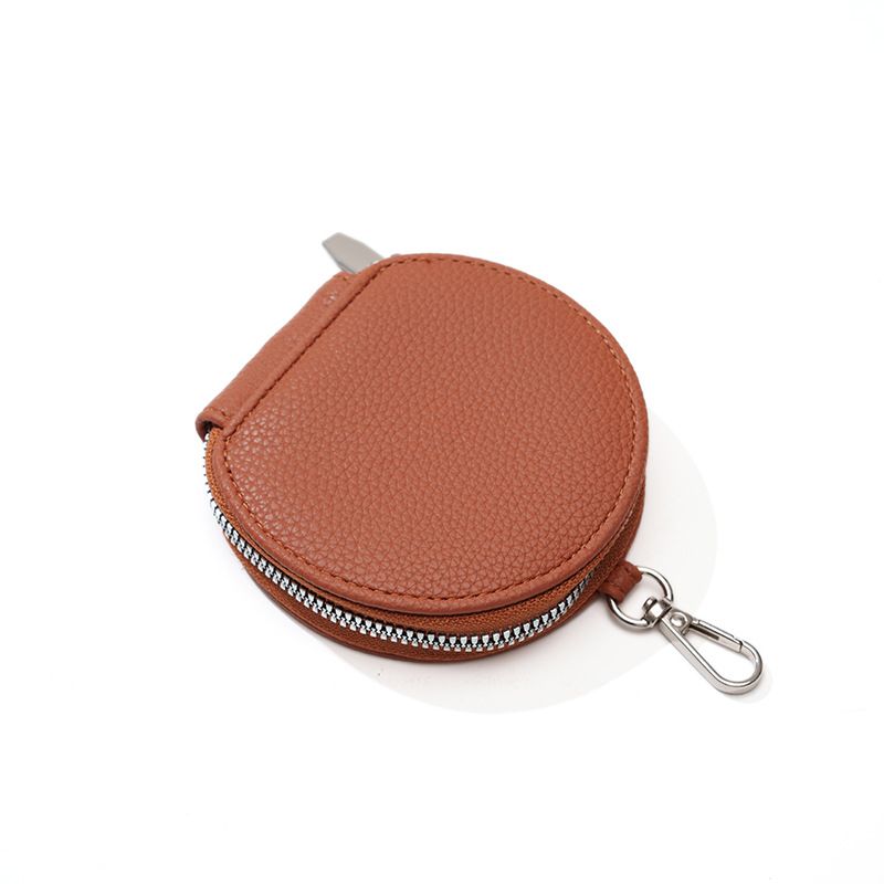 Coin Purses & Holders Women's Cute Version Coin Purse Storage Coin Bag Key Ring Buckle Small Round Bag Simple Fashion Card Holder_voghion.com