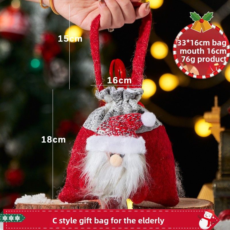 Christmas Applee Bag Barnpresentpåse Julaftonsgodispåse Julgodisinpackningspresentpåse_voghion.com