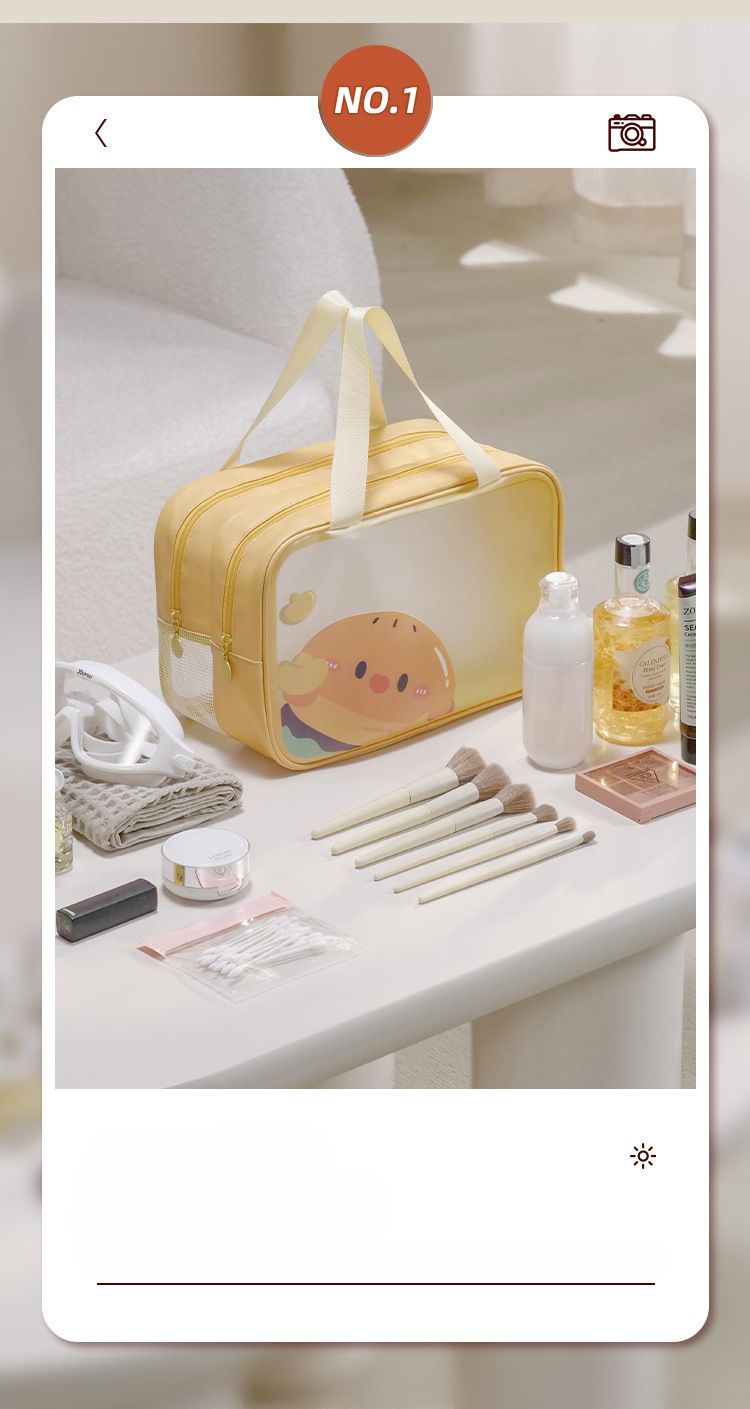 Multifunctional Makeup And Toiletry Large Capacity Portable Travel Waterproof Gym Swimming Bathing Double Layer Storage_voghion.com