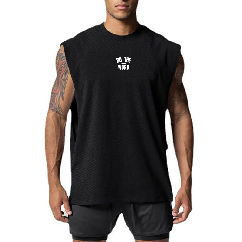 Slim Fit, schnell trocknend, Herren-Tanktop, ärmelloses T-Shirt, Fitness-Outwear, Muskeltraining, lässiges Tank-Top für Herren, Sommer_voghion.com