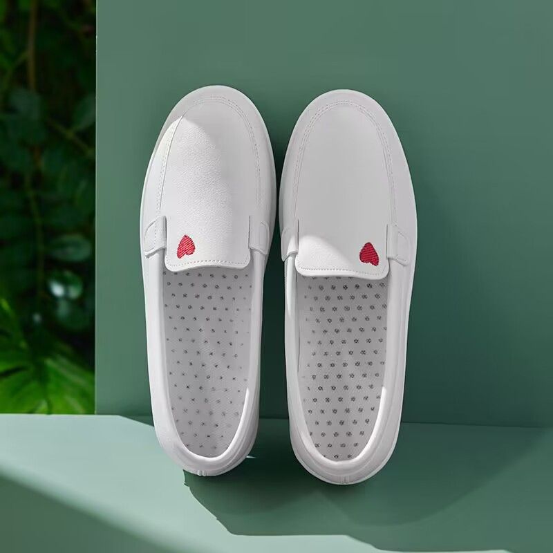 Nurse Women's Shoes, Air Cushioned Soft Breathable, Tiring, Non Slip, Comfortable, Thick Soles, Increased Height Inside,_voghion.com