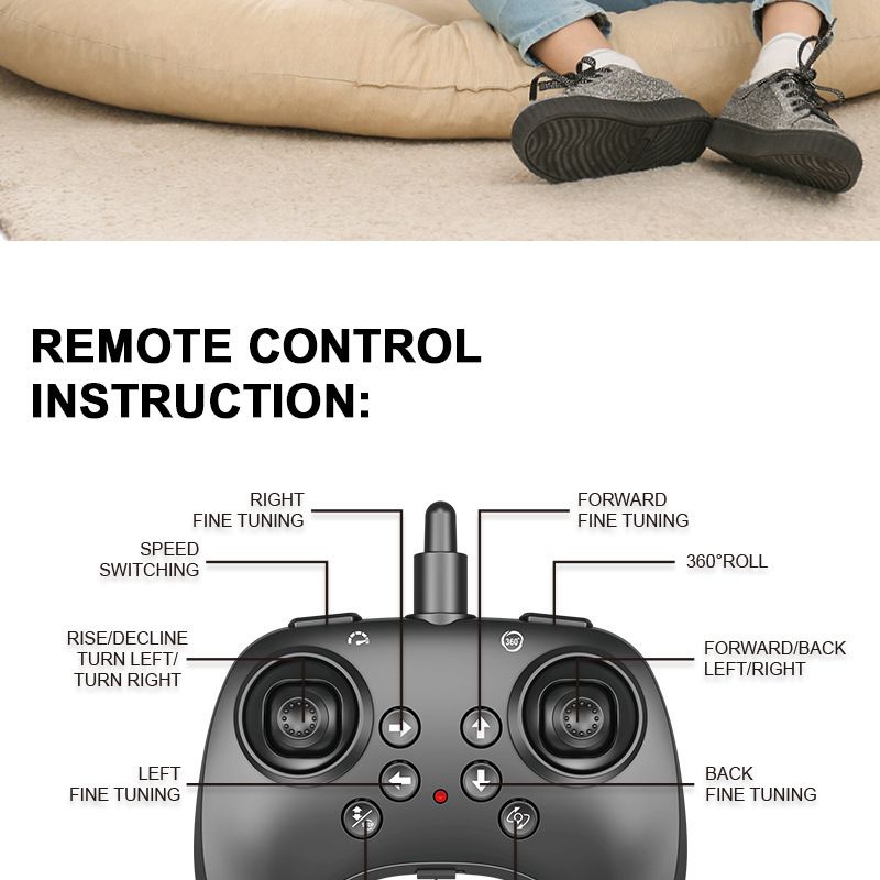 Espuma controle remoto aeronave drone planador queda resistente quadricóptero brinquedos infantis_voghion.com