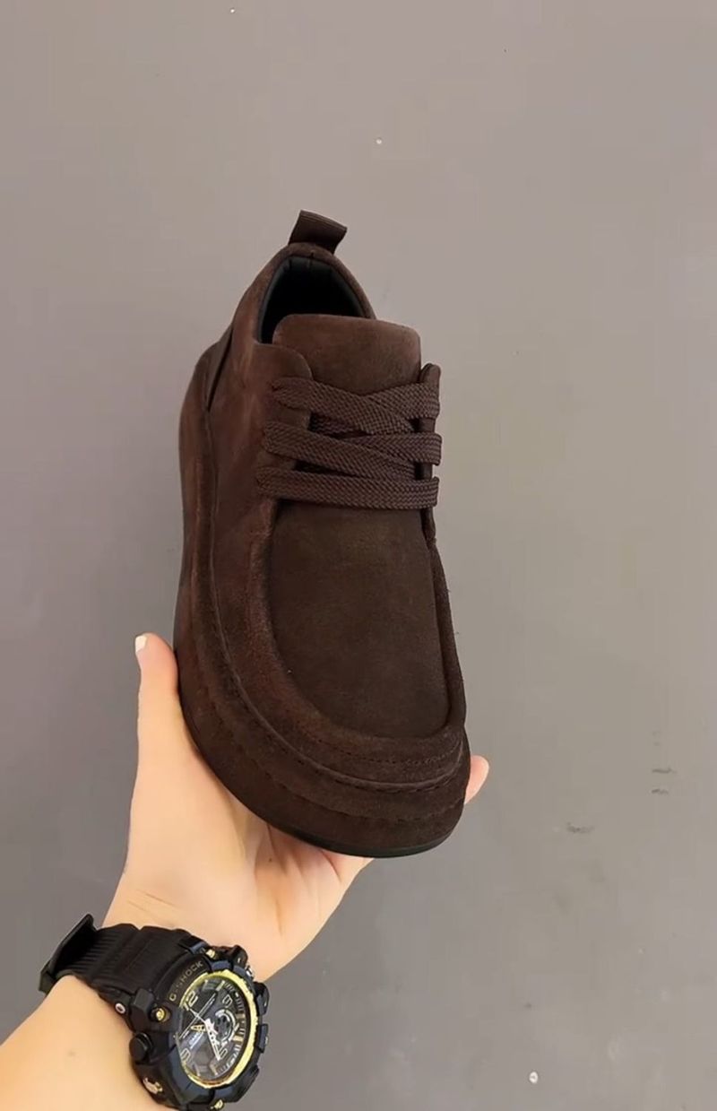 ShoeGlobe Europäische Version Herbst Casual Herren Loafer Vielseitige Leder Einfache Retro Dad Mokassins Trendy Schuhe_voghion.com