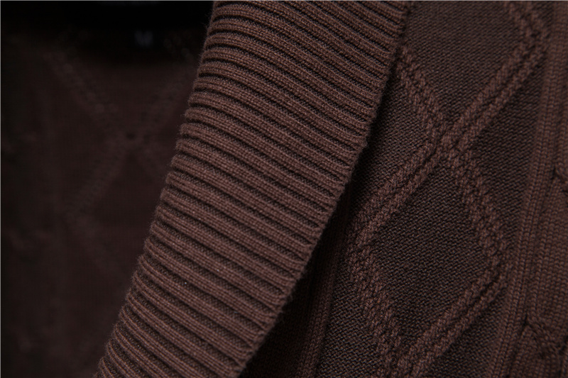 Herenkleding Cardigan Heren V-hals Lange Mouw Trui Heren Dikke Trui Hipster Heren Gebreide Cardigan Jas_voghion.com