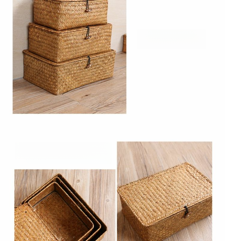 Pugou Rolling Ball 2 Desktop-Organizer, gewebt, nicht mit Rattan überzogen, kreative Aufbewahrungsverpackung für Kosmetika_voghion.com