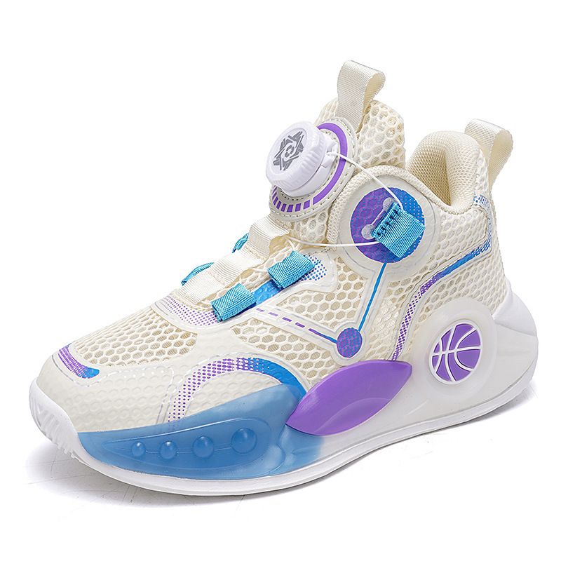 Basketball Summer 2025 New Breathable Mesh Professional Training Boys Anti-Slip Children's Sports Shoes_voghion.com