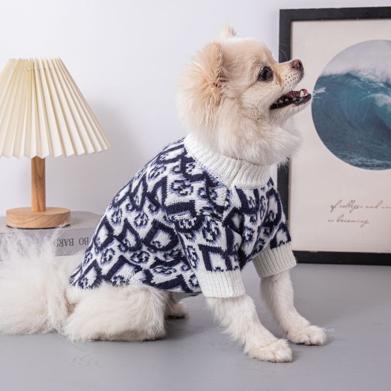 New Thickened Pet Autumn Winter Warm Fashion Dog Clothing Schnauzer Small And Medium Dogs Knitted Sweater_voghion.com