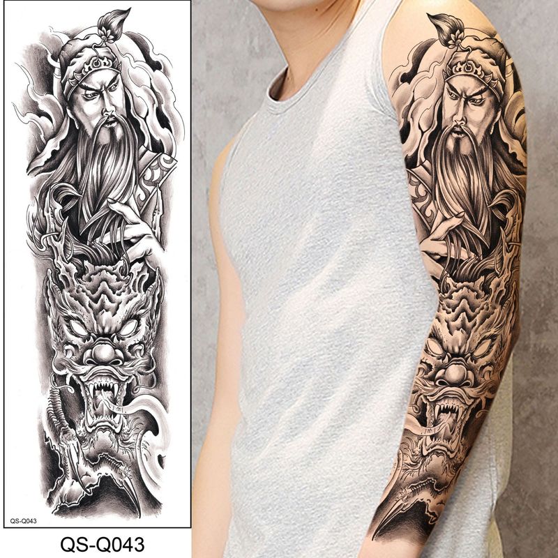 Autocollant de tatouage de bras de fleur entière unisexe en option_voghion.com