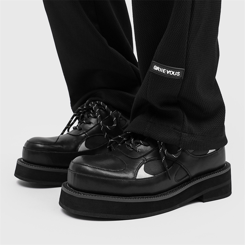 Primavera 2024, scarpe Derby di alta qualità, suola spessa rotonda per pendolari, versatili scarpe da uomo in pelle britannica con punta grande_voghion.com