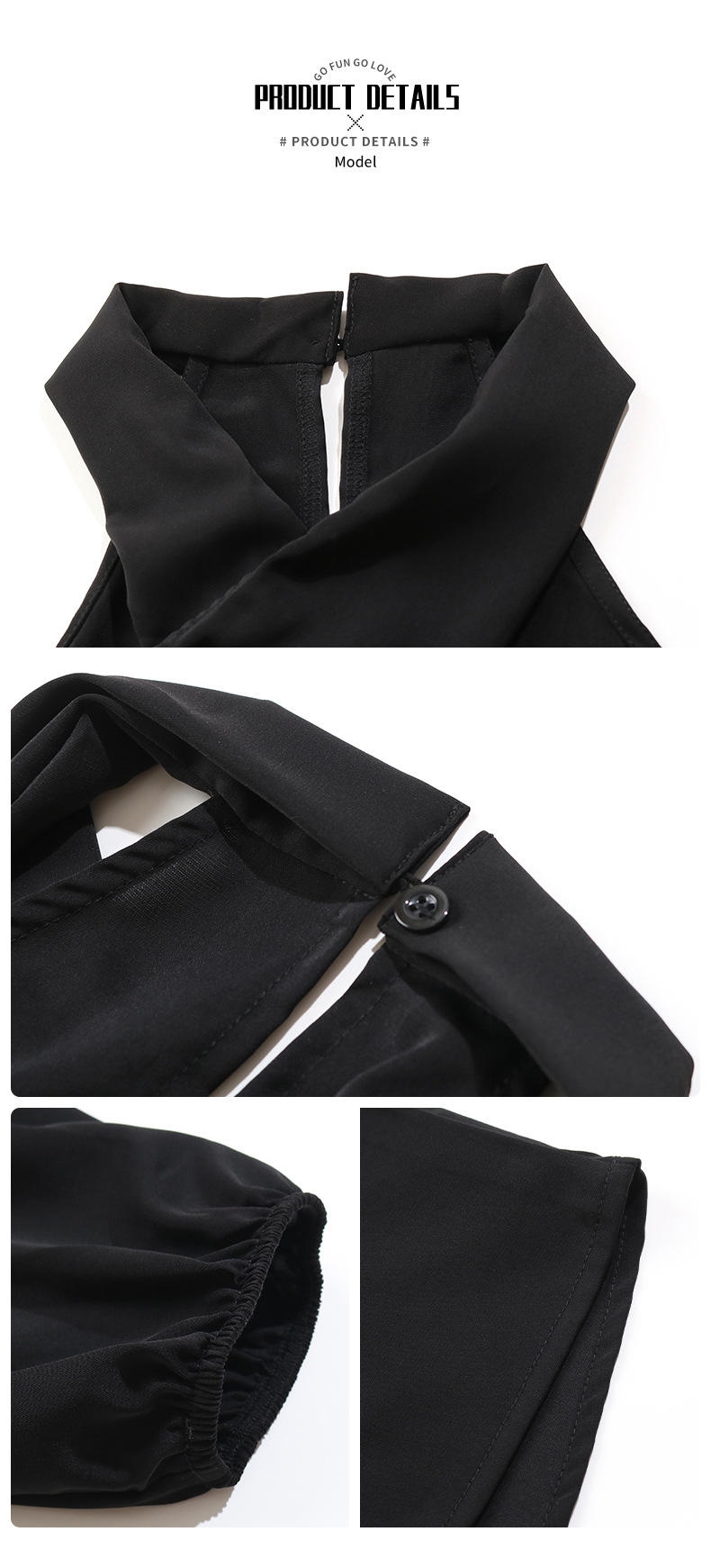 Abbigliamento da donna Camicia tinta unita con spalle scoperte e maniche lunghe_voghion.com