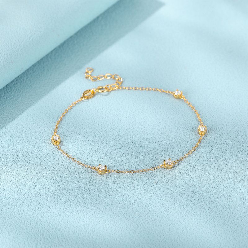 Bracciale da donna in argento Sterling S925, classico e semplice, con diamanti, coordinato, regolabile, stile Ins, accessori per le mani_voghion.com
