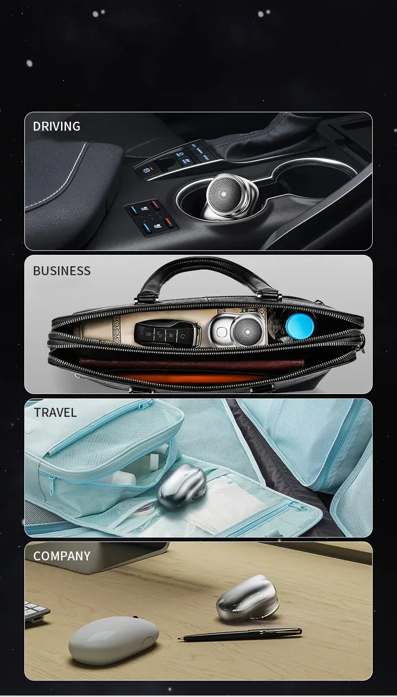 Mini Portable Shaver Rechargeable Travel Beard Trimmer Razor Hair Removal Electric Shavers For Men L230823_voghion.com