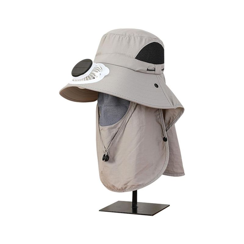 Removable Solar Fan Hat - Outdoor Sunshade Cap_voghion.com