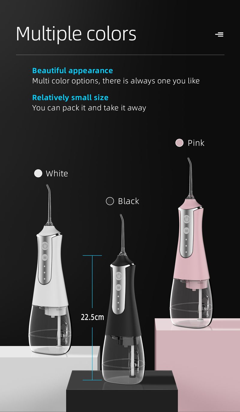 Dental Flusher Lavadora Dental Elétrica Portátil Limpador Dental Enxágue Oral Água Fio Dental Doméstico Inteligente_voghion.com