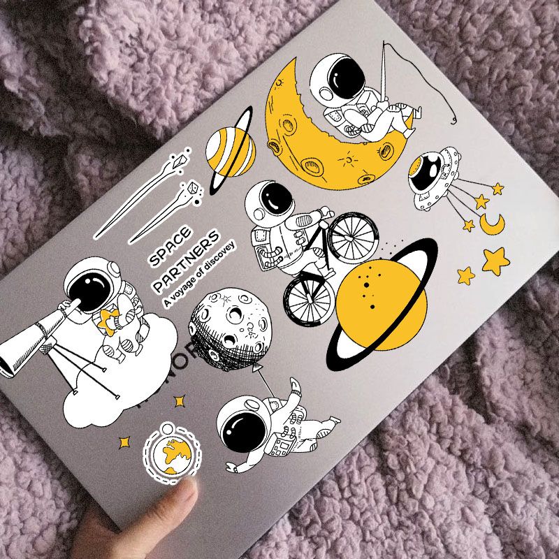 Cartoon Cute Astronaut Luggage Travel Laptop Phone Case IPad Tablet Stickers_voghion.com