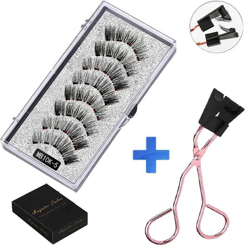 5er-Set magnetischer Wimpern – wiederverwendbare falsche Wimpern mit Clips für den täglichen Gebrauch (einfach anzubringen)_voghion.com