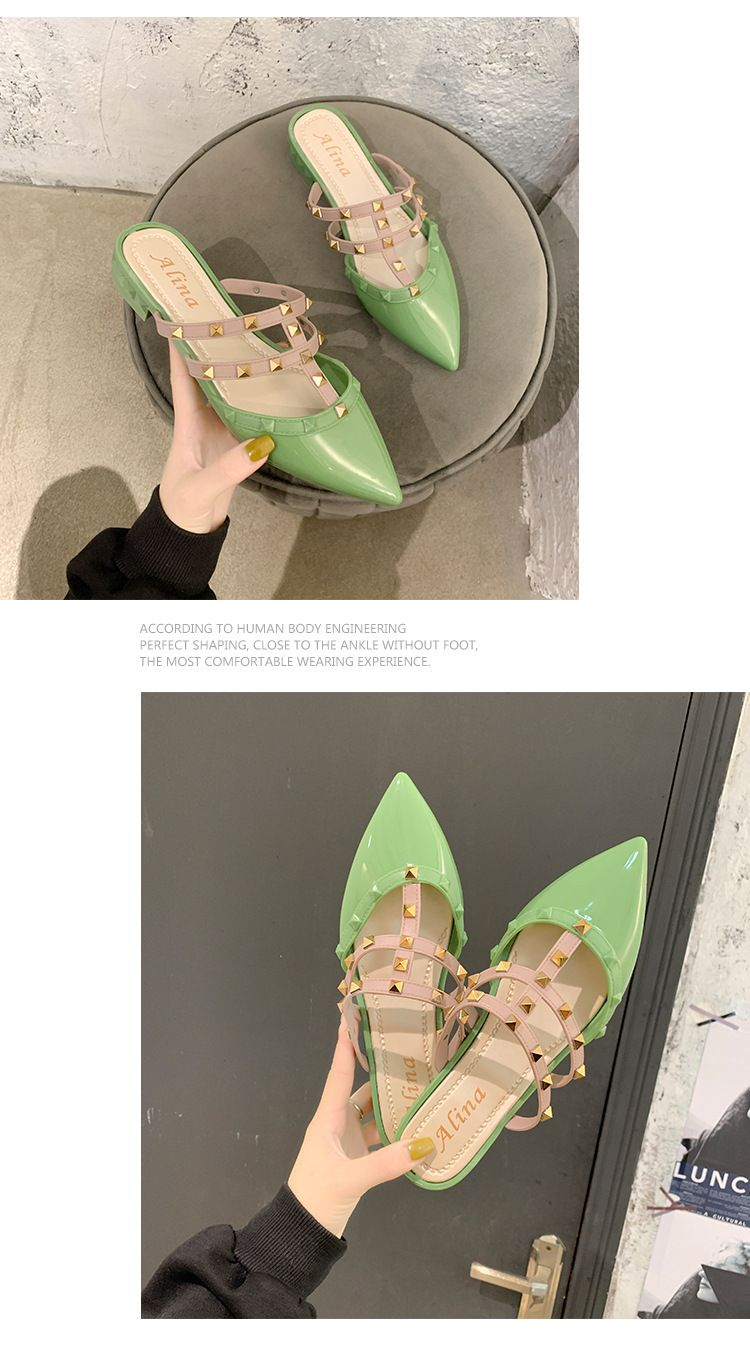 2024 Summer Nei Nietkapp-Hallefpantoffelen, populär am Internet, modesch a villfälteg fir externen Gebrauch, net_voghion.com