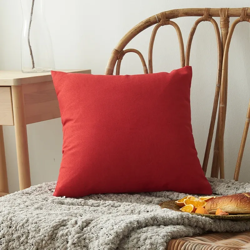 Waterproof Cushion Cover Outdoor Solid Color Pillowcase Soft Polyster Pillow Cover For Couch Sofa Living Room_voghion.com