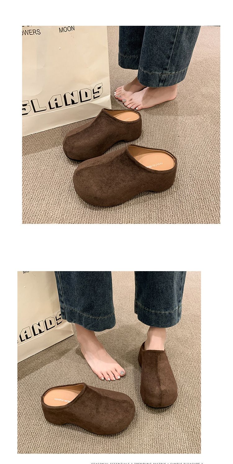 Women's Chunky Platform Closed-Toe Slippers - Boho-Inspired House Shoes With Arch Support & Non-Slip Sole (Brown/Tan/Leopard, EU 35-40)_voghion.com