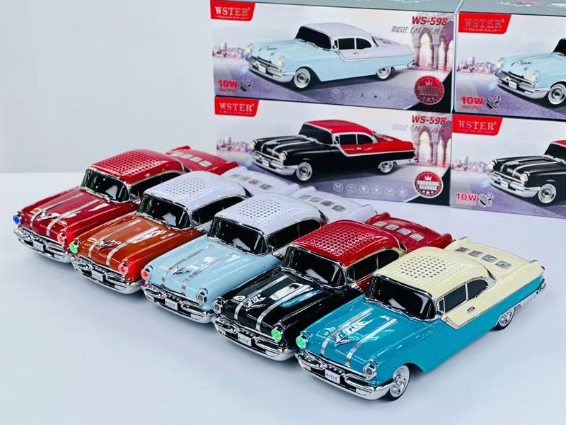 EONKO WS-598 Pontiac Car Shaped Bluetooth Speaker with TF USB FM AUX Handsfree TWS LED Light_voghion.com