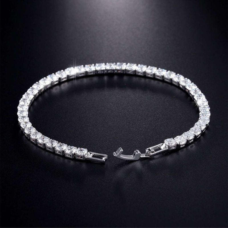 Hip Hop Zircon Anklet Simple Bracelet Gift Hiphop_voghion.com