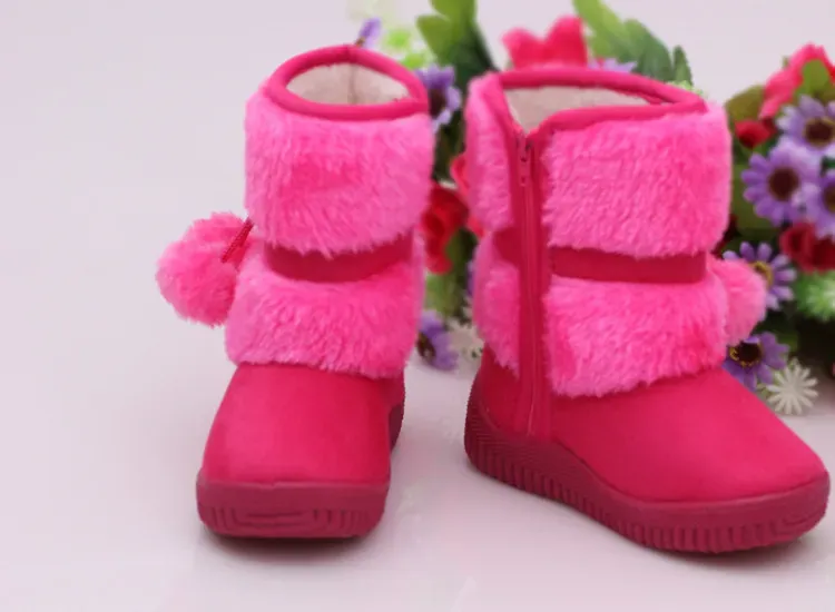 Mädchen Schnee Winter Bequeme Warme Kinder Lobbing Ball Dicke Kinder Herbst Nette Jungen Stiefel Prinzessin Schuhe_voghion.com