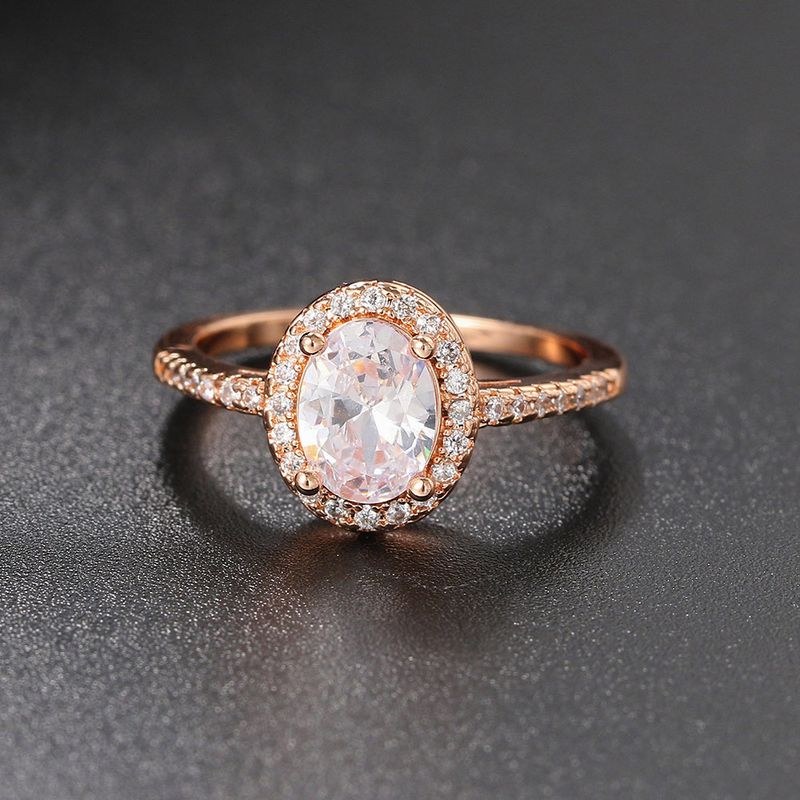 Misty Moon Classic Anello di fidanzamento da donna Micro set AAA Zircone placcato platino Anello con diamanti Gioielli_voghion.com