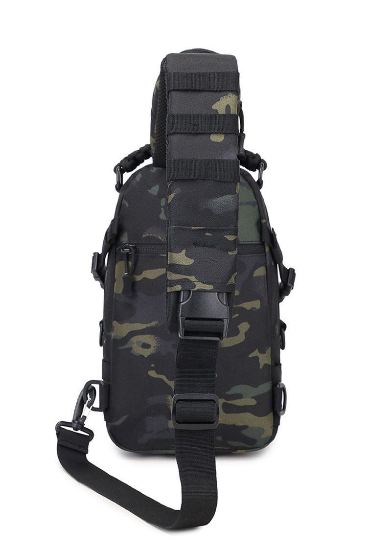 Bolsa de pecho táctica multifuncional para exteriores, mochila individual para hombre con diseño de camuflaje cruzado en diagonal, para deportes, viajes y senderismo._voghion.com