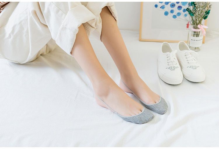 Calzini invisibili da donna con tacco alto, mezza palma, bocca bassa, tinta unita, senza tacco, estivi, in cotone sottile, colore della pelle, calzini da barca_voghion.com