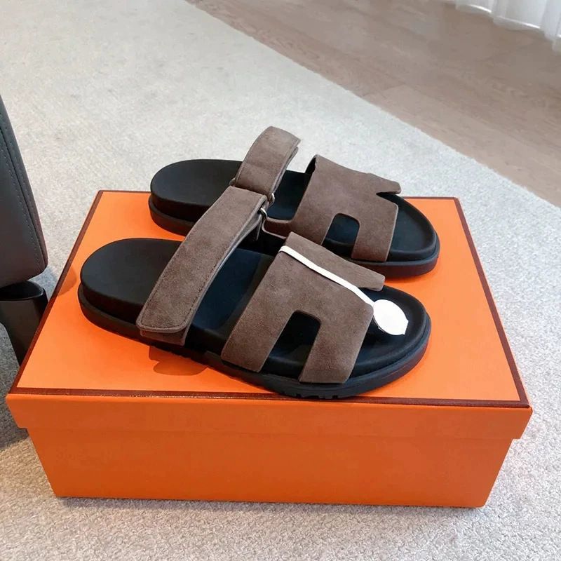 Paar-Stil für den Sommer, H-förmige echte Leder zwei Herren-Sh, modische und vielseitige flache Boden Strand_voghion.com