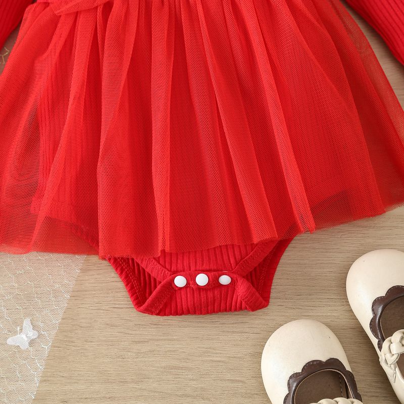 2024 Cute casual solid color mesh jumpsuit for infants and young girls_voghion.com