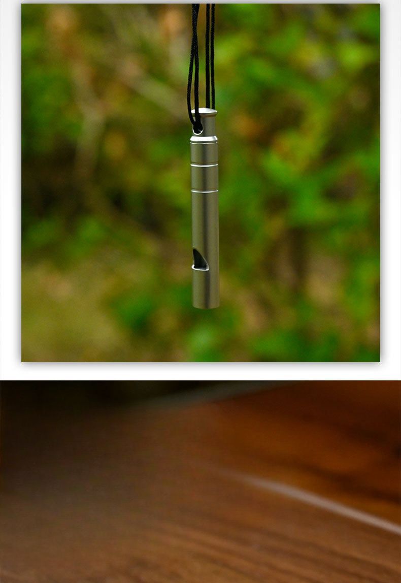 Sifflet de survie en alliage de titane, haute fréquence, pour alpinisme, entraînement d'urgence, compétition, portable_voghion.com