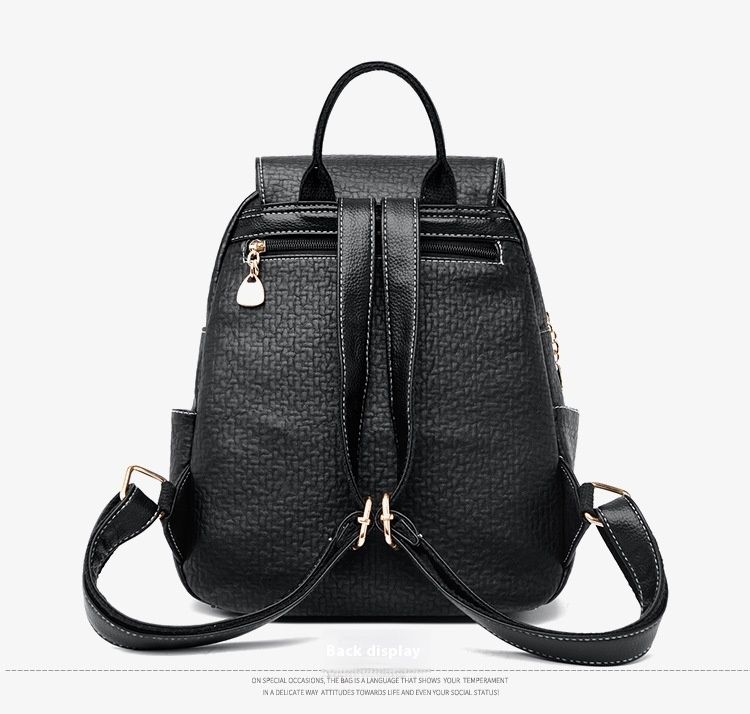 Shoulder bag for women, new fashionable high-end, elephant patterned travel backpack, simple and versatile, soft leather_voghion.com
