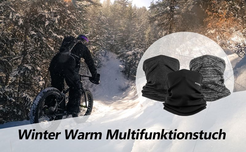 ROCKBROS Halbbalaclava Winter Sturmhaube Schal Multifunktionstuch Fahrradschal_voghion.com