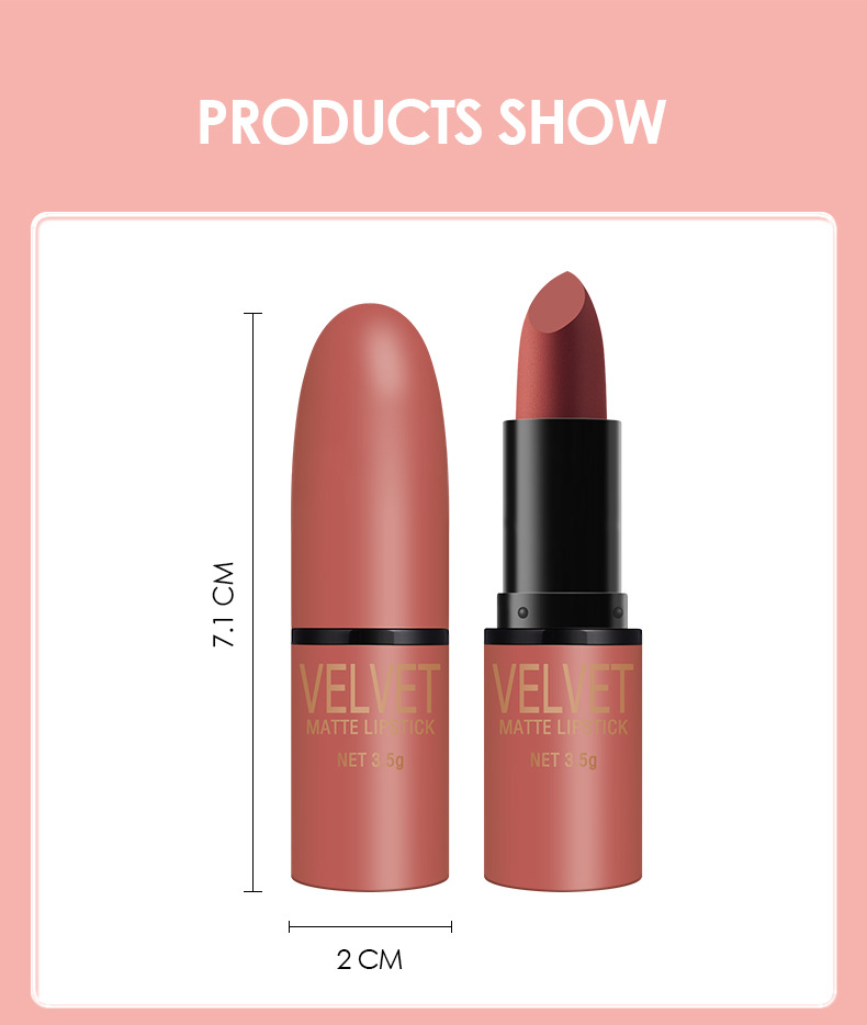 Matte Lipstick Set - 6 Velvet Bullet Lipsticks Gift Box, Long-Lasting & Highly Pigmented, Cruelty-Free & Vegan, Trendy Shades For All Skin Tones_voghion.com