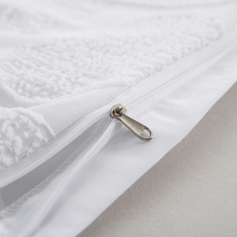 Set copripiumino di lusso in flanella con motivo a cuore romantico, bianco neve, 3 pezzi, tessuto spazzolato ultra morbido_voghion.com