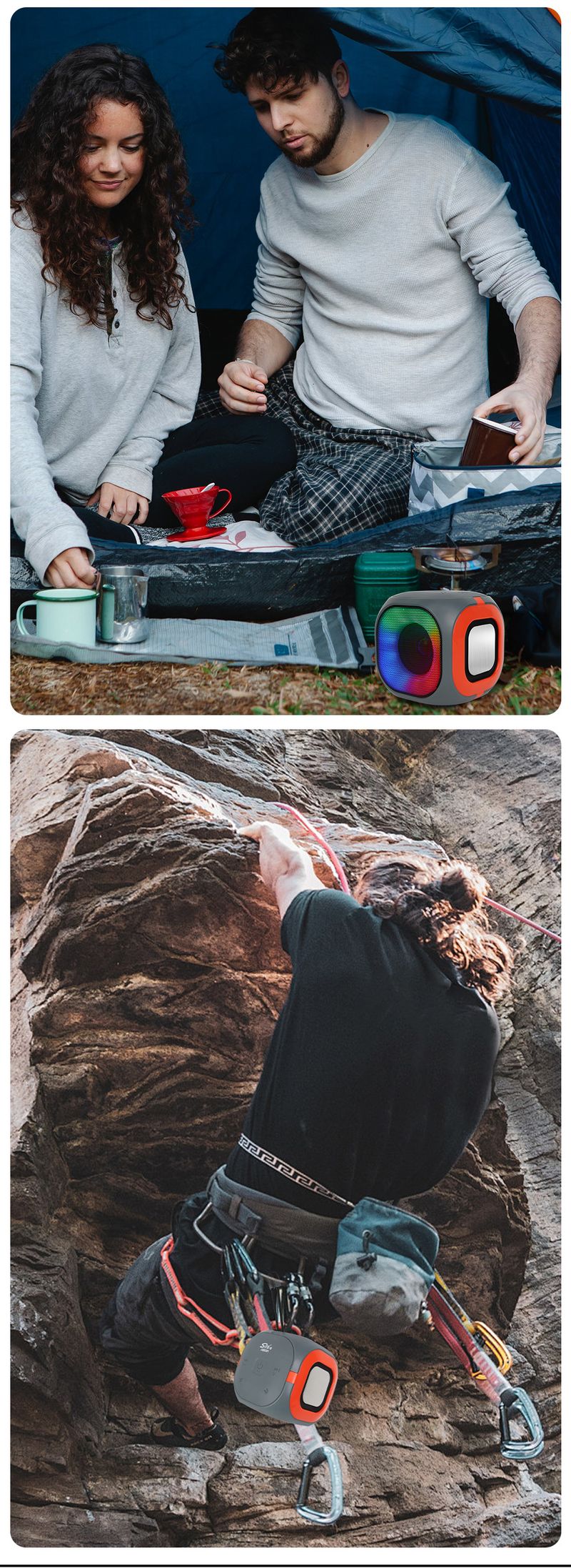 JQS301 Outdoor Audio Tragbarer Bluetooth Mini-Lautsprecher Großes Volumen Camping Reiten Tragbare Karte_voghion.com