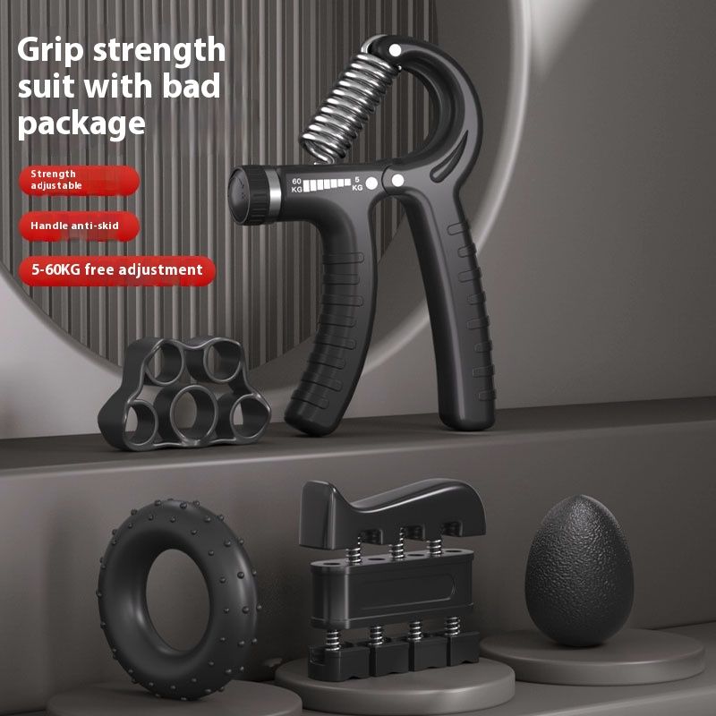 Adjustable Counting Five Piece Device Grip Strength Circle Egg Ball Finger Trainer Straight Hair_voghion.com