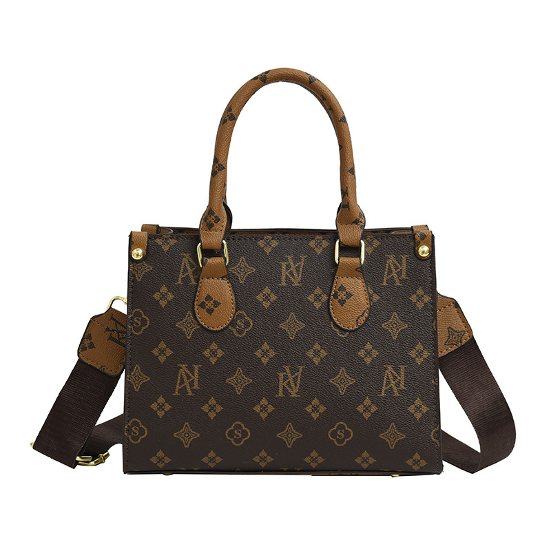 Tote Bag Små bokstavutskrift Retro håndholdt dameveske Populær allsidig høykvalitets One Shoulder Crossbody Bag Selection_voghion.com