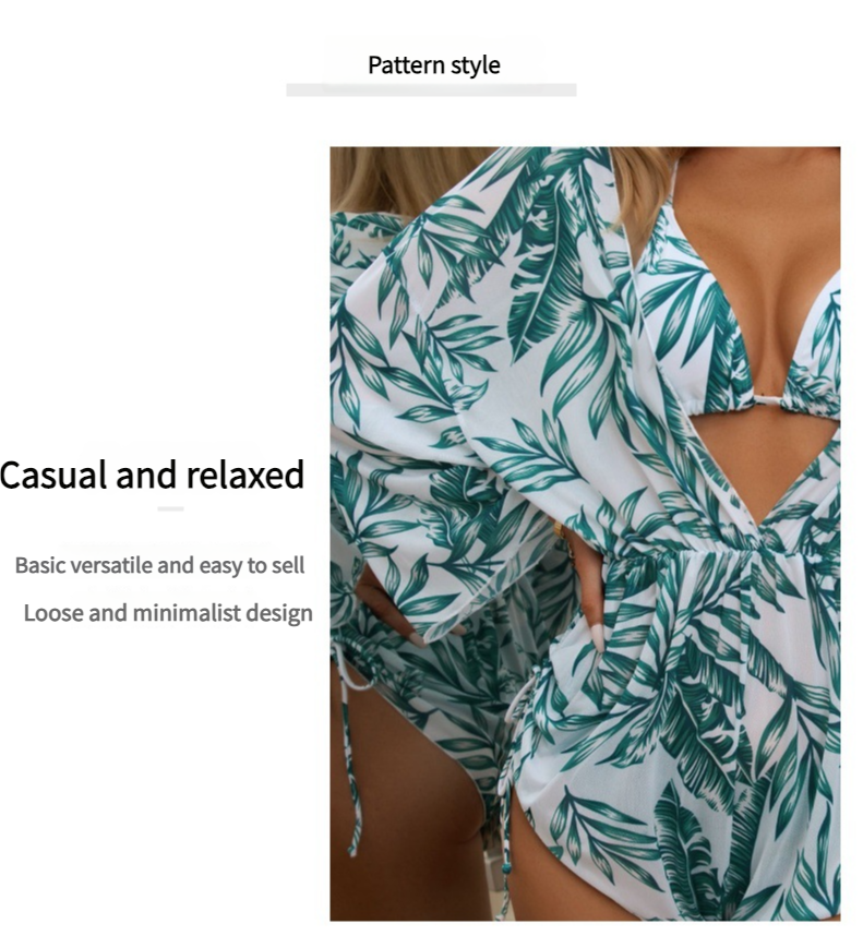 New Style Bikini Three-Piece Loose Sexy Mesh Two-Piece Swimsuit For Women_voghion.com