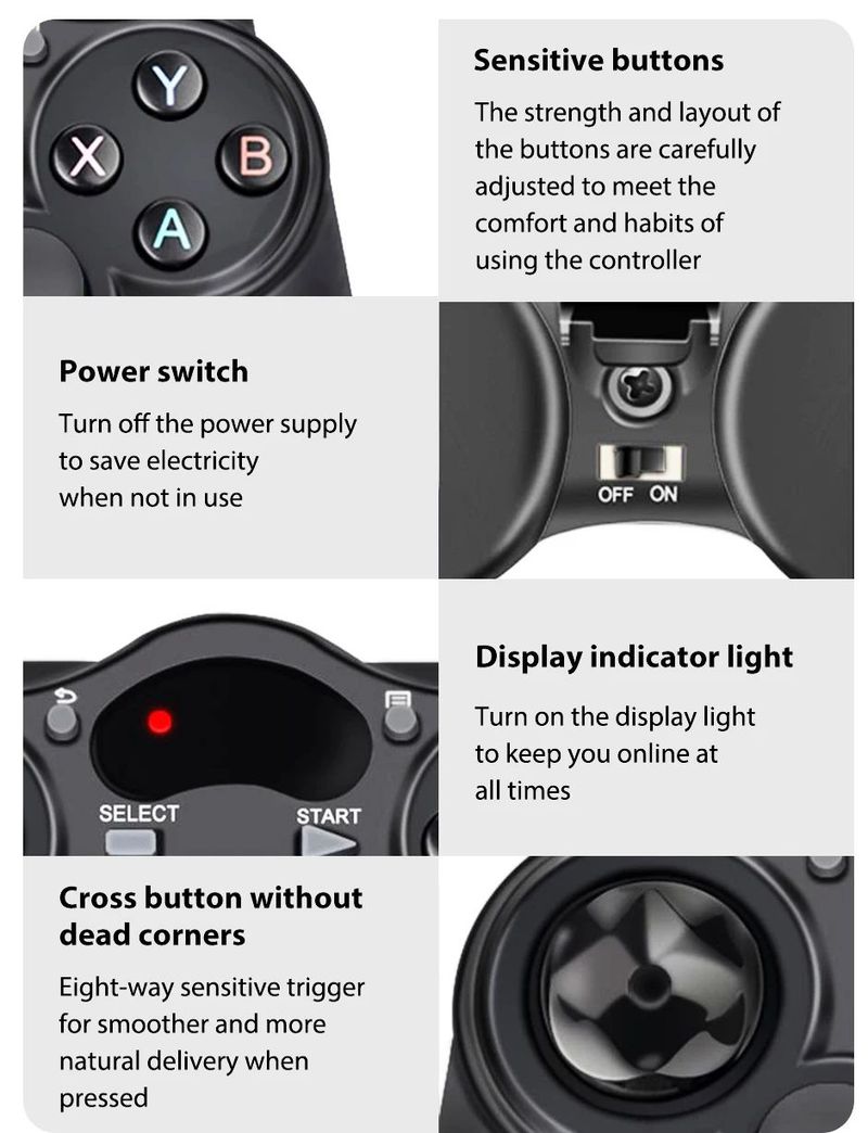 Controller Gamepad Joystick wireless 2.4G con convertitore OTG_voghion.com