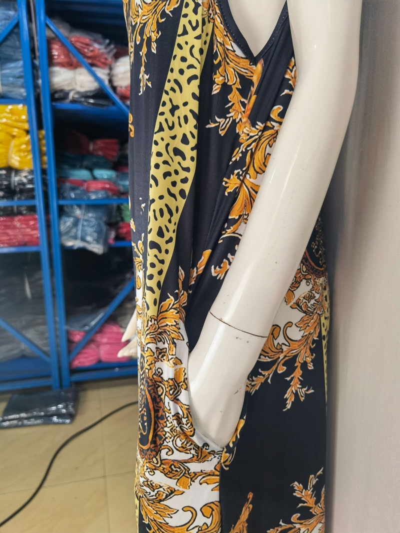 Women's clothing independent station casual printed backless sexy jumpsuit_voghion.com