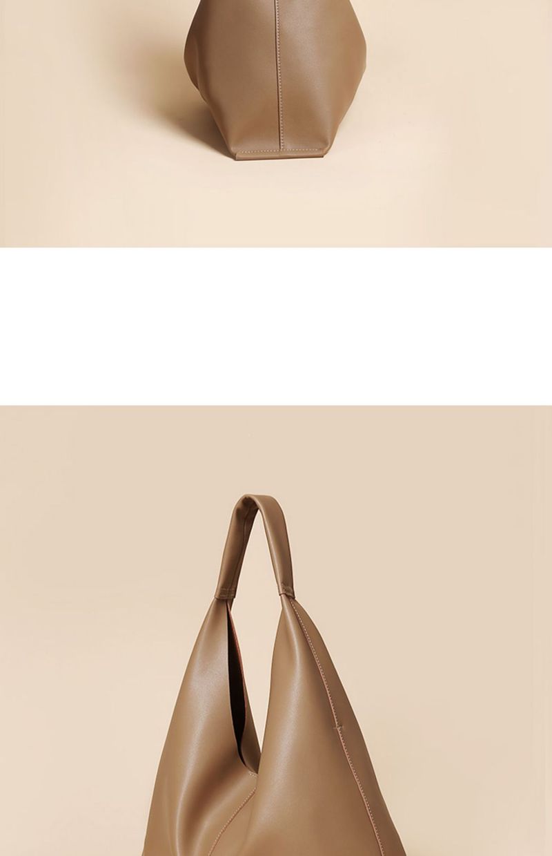Semplice borsa a tracolla in pelle bovina 2024 nuova borsa morbida sottobraccio, borsa grande in pelle da donna_voghion.com