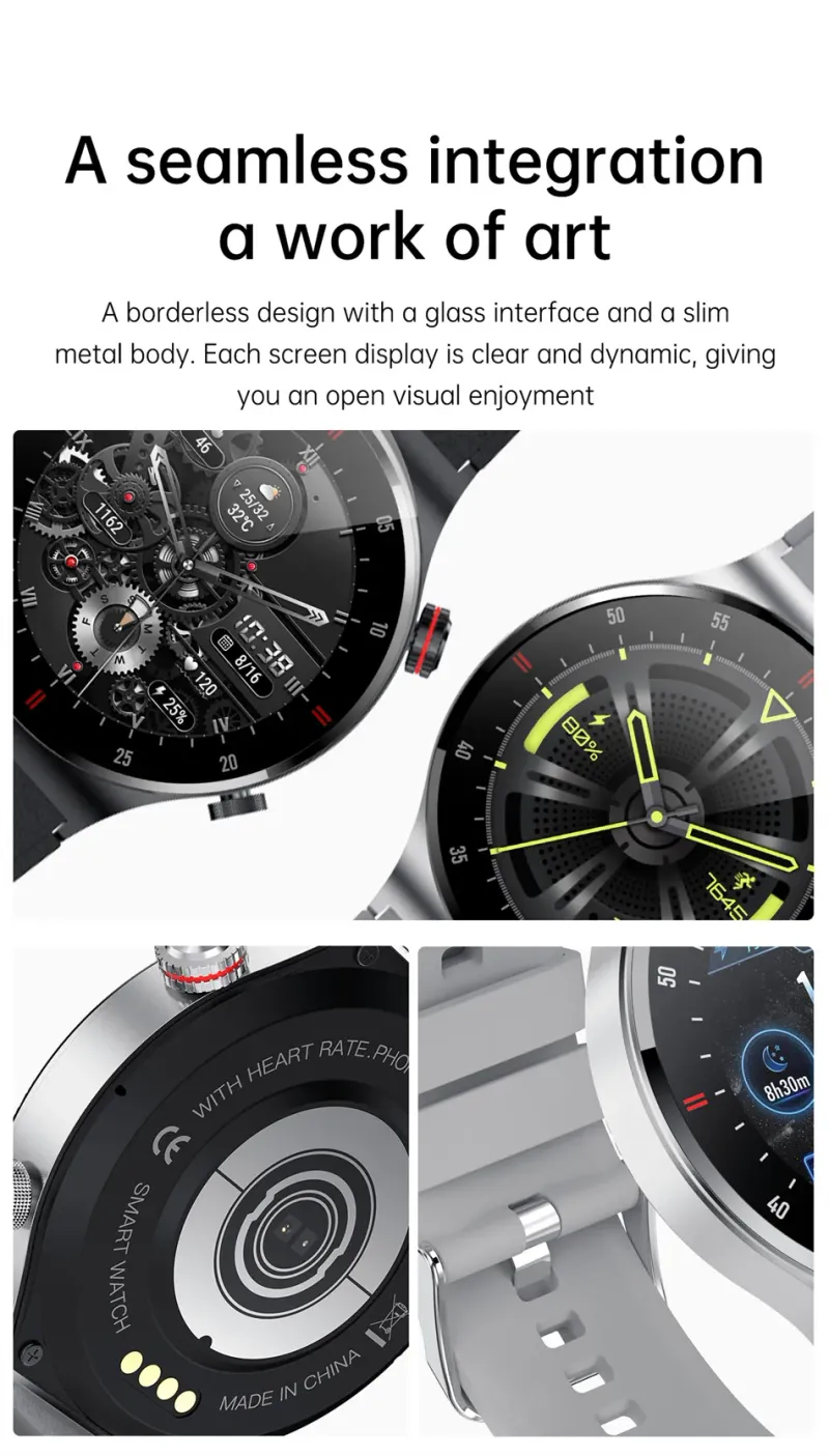 2025 Heart Rate Smart Watches Sports Pressure GPS Waterproof Smartwatch Large HD Screen Bracelet ECG Blood Oxygen_voghion.com